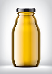Color Glass Bottle on background