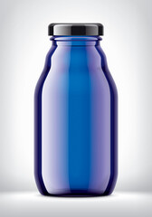 Color Glass Bottle on background