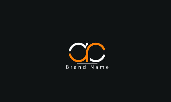AC CA A C abstract vector logo monogram template
