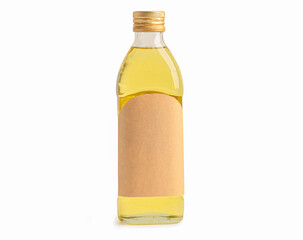 Olive oil vegetable bottle for cooking isolated on white background with clipping path.