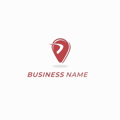 logo design creative boomerang and gps location