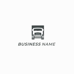 design logo creative truck cargo delivery