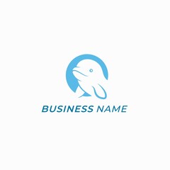 design circle logo creative whale beluga