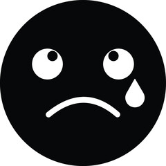 Tear emoji Vector icon that can easily modify or edit


