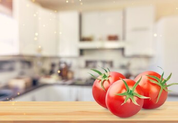 Tasty fresh ripe red tomato vegetable