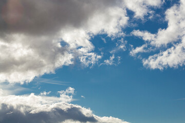 Beautiful sky with dark storm clouds, the concept of the weather forecast.