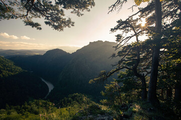 sunrise in the mountains