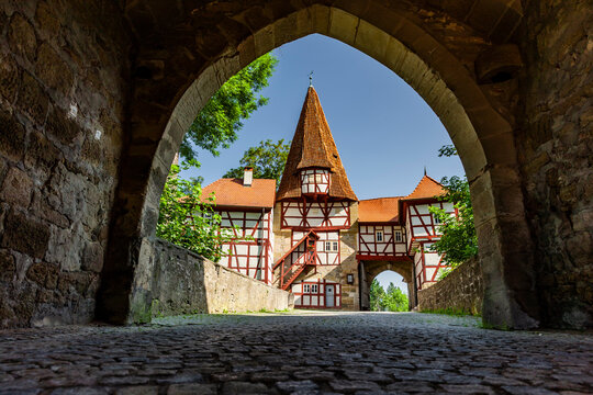 R&ouml;delseer Tor in Iphofen in Franken, Deutschland
