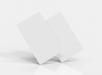 3d Two Business Cards Mockup