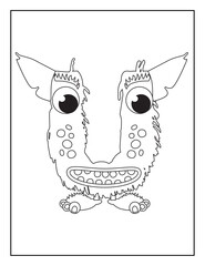 Coloring Book Pages for Kids. Coloring book for children. Monster Alphabets.