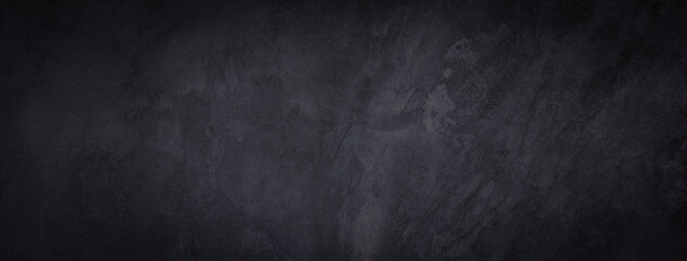 Panorama of dark concrete wall texture backgrounds 