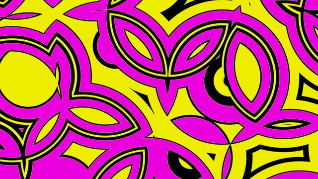 Dynamic abstract geometric animation. Seamless looping animated screensaver.