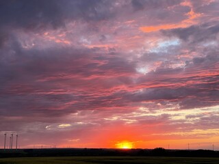 Der Himmel eines Sonnenunterganges