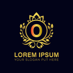 O letter luxury logo design template vector