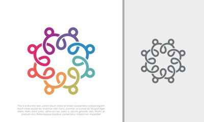 Global Community Logo Icon Elements Template. Community human Logo template vector. Community health care. Abstract Community logo. Social Networking logo designs.