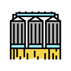 grain storage color icon vector. grain storage sign. isolated symbol illustration