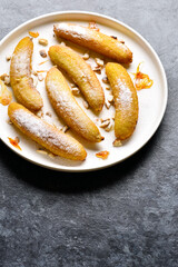 Pan fried bananas in asian style