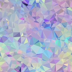 Seamless iridescent triangle pattern for surface pattern print. High quality illustration. Blue and purple holographic vivid trendy swatch. Funky contemporary graphic tile for background or textile.