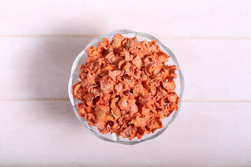 snack dry carrots are on the table