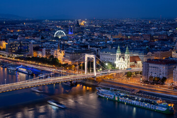 evening view on amazing architecture of Budapest in Hungary