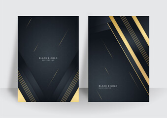 Abstract gold black background