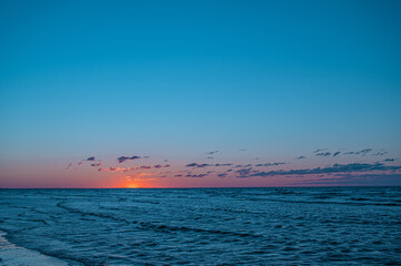 enchanting sunset on the sea