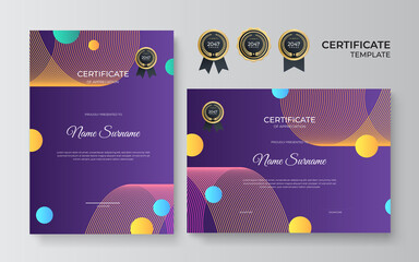 Certificate of Appreciation template. Trendy geometric design.