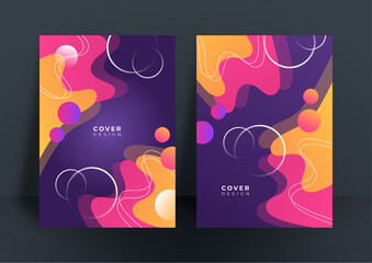 Colorful geometric abstract background for cover design template