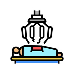 robotic surgery color icon vector. robotic surgery sign. isolated symbol illustration