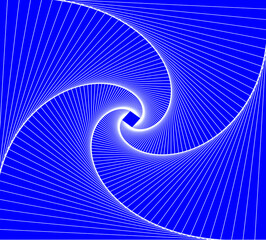 Blue and white geometric art