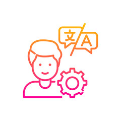 Interpretation vector gradient icon style illustration. EPS 10 file