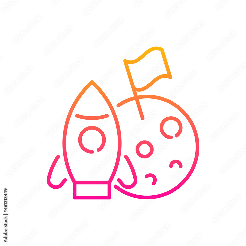 Poster startup vector gradient icon style illustration. eps 10 file