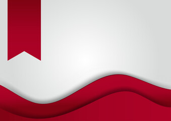 Elegant abstract red background with geometric triangle shape and line golden elements. Realistic luxury paper cut style 3d modern concept. Vector illustration for design