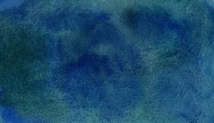 Dark blue watercolor texture. Abstract hand made background.