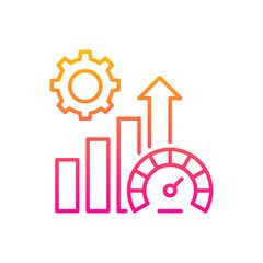 Performance vector gradient icon style illustration. EPS 10 file