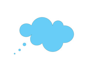 Closeup blue cloud computing concept logo postcard vector illustration art web design symbol sign banner element