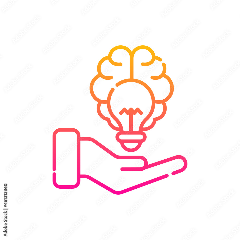 Poster idea creation vector gradient icon style illustration. eps 10 file
