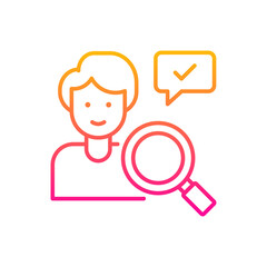 Applicant vector gradient icon style illustration. EPS 10 file