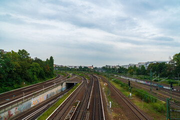 Fototapeta na wymiar Berlin railroad lines