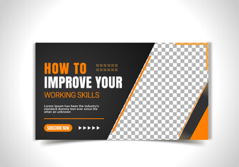 YouTube thumbnail and workshop promotion template , gaming thumbnail