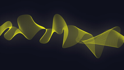 Abstract vector smooth color wave. Blue flow curve motion illustration. Smoke design. Vector lines.