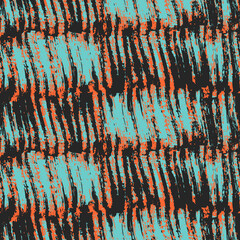Doodle seamless handdrawn pattern for decoration design. Watercolor brush texture. Textile print. Cartoon style.