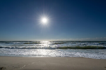 Dutch North Sea coast on a stormy day