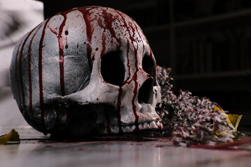 Bloody Halloween Skull
