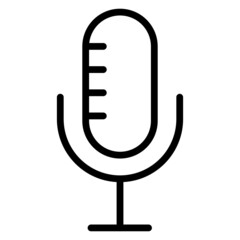 Mic Line Style vector icon which can easily modify or edit

