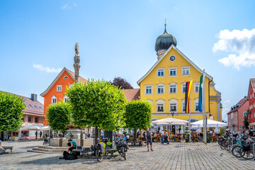 Fototapeta na wymiar Marktplatz, Immenstadt im Allgäu, Bayern, Deutschland
