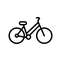 bicycle urban transport line icon vector. bicycle urban transport sign. isolated contour symbol black illustration