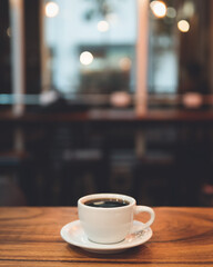 cup of coffee on a table