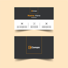 Corporate Minimal Clean Business Card Design Or Visiting Card Design Template