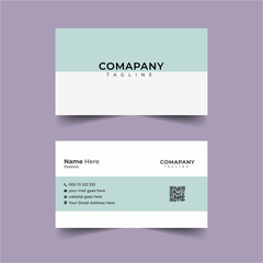 Corporate Minimal Clean Business Card Design Or Visiting Card Design Template